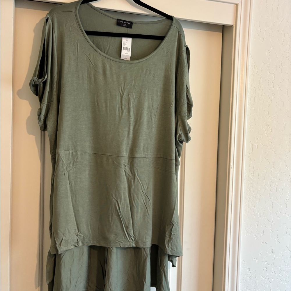 Lane Bryant Sage Green Top